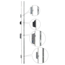 Riegelschloss mit vier Riegeln mit einstellbarer Leiste