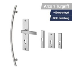 Arco 01 Türgriff + Elektroriegel + Solo Beschlag