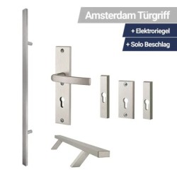 Amsterdam Türgriff Traverse+ Elektroriegel + Solo Beschlag